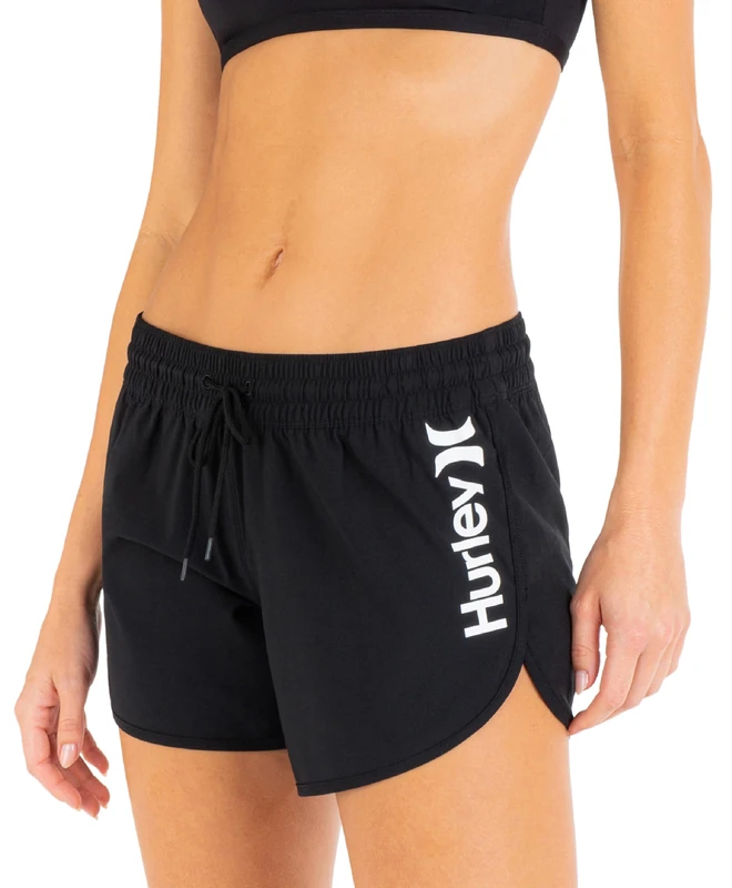 Hurley Women's W Phantom O&o 5' Bds Board Shorts, Newprint Or Black/Wht, S - Image 1