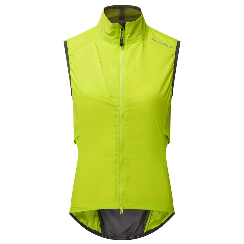 Altura Womens Airstream Lightweight Water Repellent Packable Cycling Gilet - Lime - 18