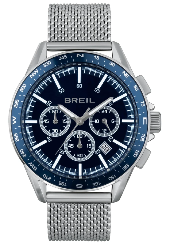 Breil - Clock for Man Round with Mono-Colored dial and Steel case Collection Rugged