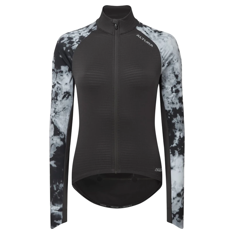 Altura Womens Icon Long Sleeve Windproof Reflective Thermal Cycling Jersey - Black Mix - 18