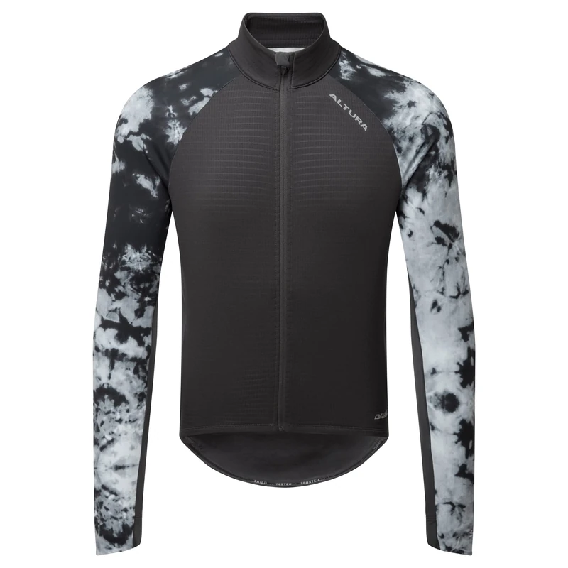 Altura Mens Icon Long Sleeve Windproof Reflective Thermal Cycling Jersey - Black Mix - Large