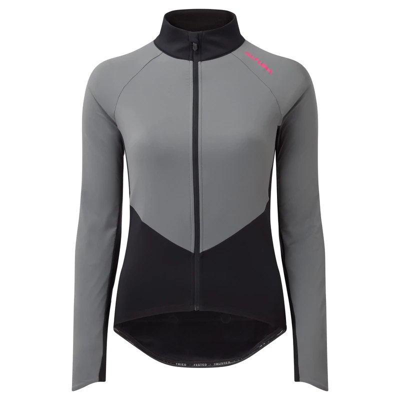 Altura Womens Endurance Long Sleeve Windproof Water Repellent Thermal Cycling Jersey - Black Grey - 16
