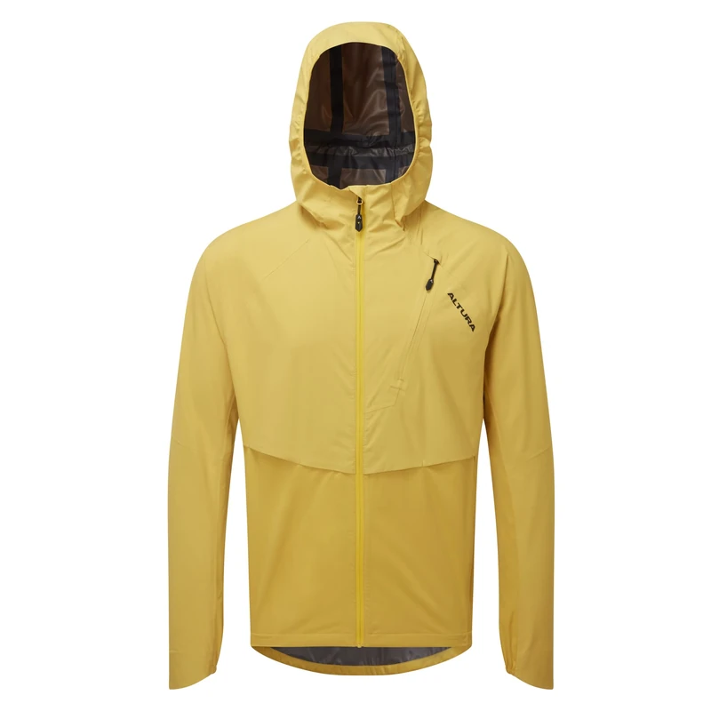 Altura Mens Esker Waterproof Packable Mountain Bike Jacket - Mustard - Small