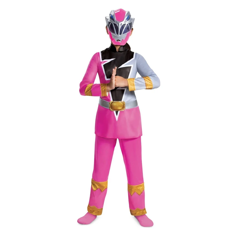 Disguise Official Power Rangers Pink Dino Fury Costume for Children, Size M