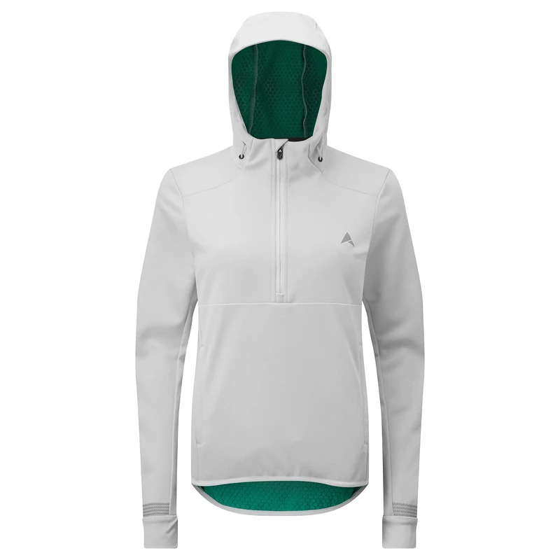 Altura Womens Grid Softshell Thermal Reflective Half Zip Cycling Jacket - Light Grey - 12