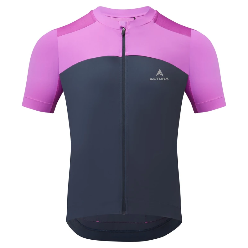Altura Airstream Short Sleeve Cycling Jersey for Men - Lightweight Breathable Road Bike Jersey with Moisture Wicking Fabric, 3 Rear Pockets, Full Zip - Summer Cycling Top for Road, Gravel & MTB Riding