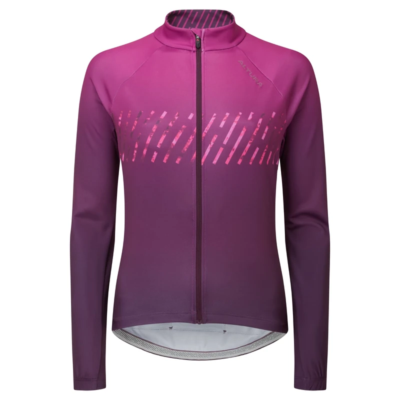 Altura Womens Airstream Long Sleeve Thermal Reflective Cycling Jersey - Purple - 12