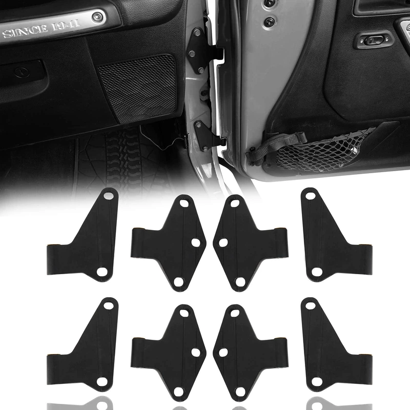Hooke Road Wrangler Body Door Hinge Set Compatible with Jeep Wrangler JK & JKU Unlimited 07-18