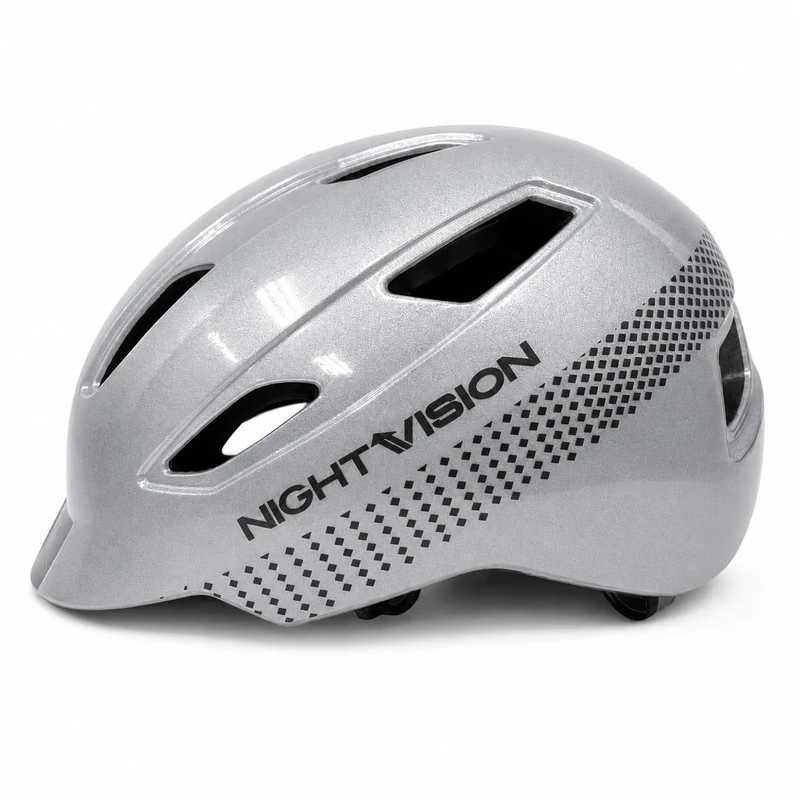 Altura Nightvision Cycling Helmet Silver Reflective L/XL - Adult Road Bike and Commuter Helmet, Lightweight In-Mould Construction, Integrated Peak, High Visibility Reflective Finish