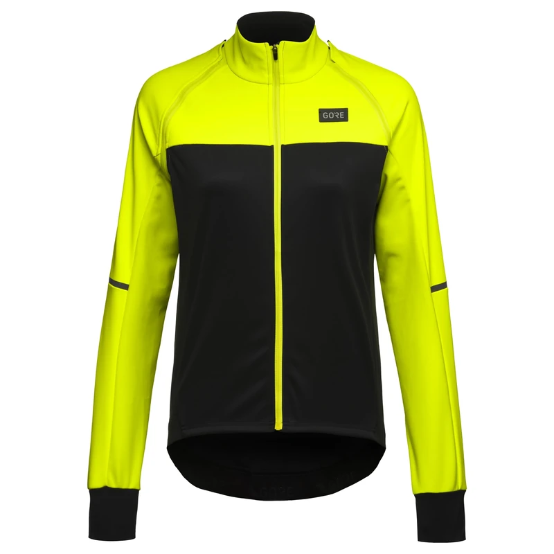 GORE WEAR Women's Cycling Jacket Phantom, GORE-TEX INFINIUM, Black/Neon Yellow, 34