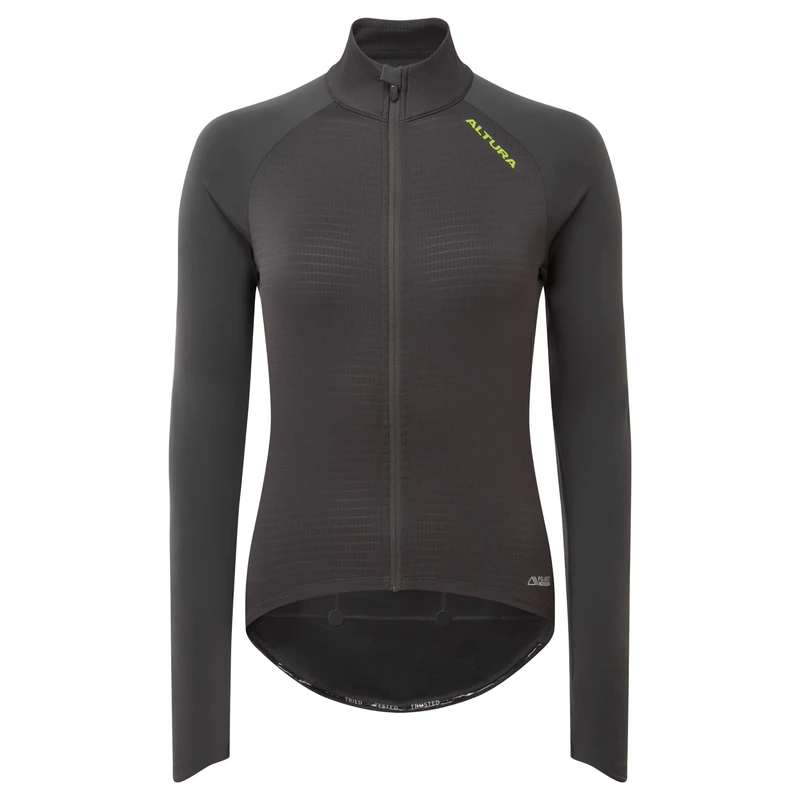 Altura Womens Icon Long Sleeve Windproof Reflective Thermal Cycling Jersey - Carbon - 10