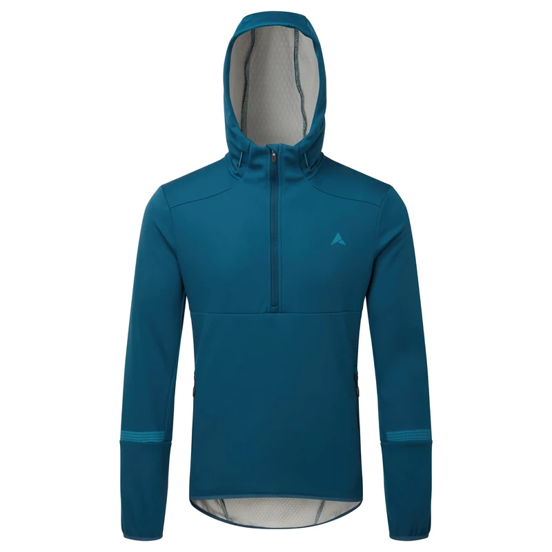 Altura Mens Grid Softshell Thermal Reflective Half Zip Cycling Jacket - Blue/Grey - XX-Large