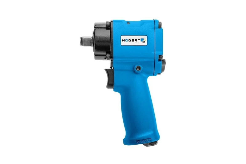 Högert Technik - HT4R621 Pneumatic Impact Wrench Mini I 1/2 Inch Jumbo Drive I Operating Torque up to 610 Nm I 3 Operating Ranges I Switch for the Rotation Direction Left/Right I