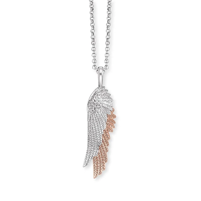 Angel Whisperer Ladies' Necklace Silver Wing Duo ERN-WINGDUO-BIR
