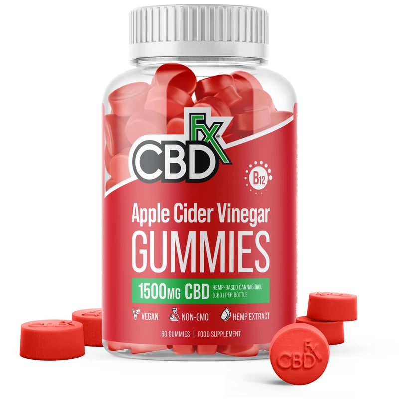 CBDfx 1500mg CBD High Strength Apple Cider Vinegar Vegan Gummies