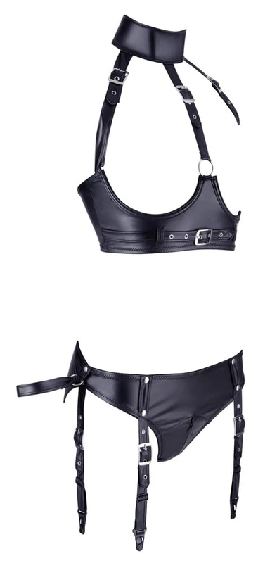 Cottelli BONDAGE BH Set-22133381051 Schwarz One Size