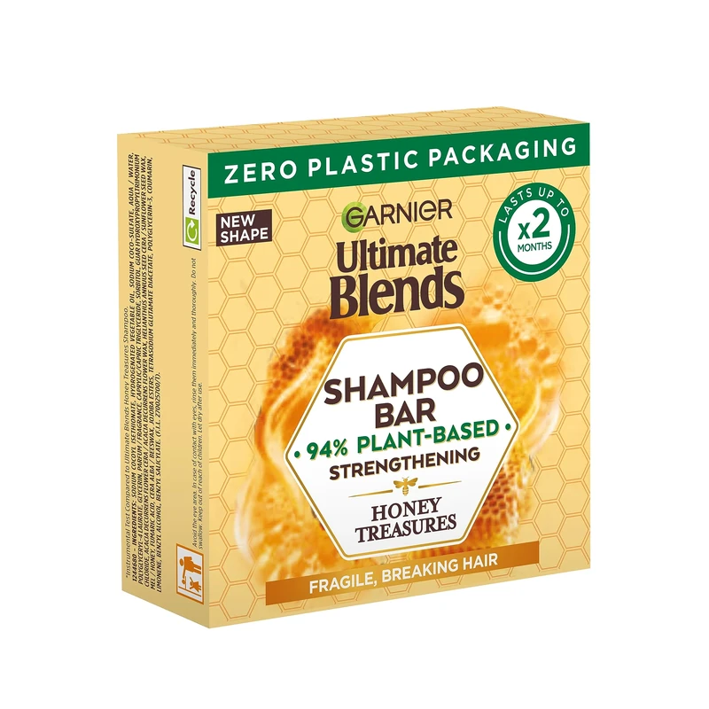 Garnier Ultimate Blends Honey Treasures Strengthening Shampoo Bar for Damaged Hair 60g