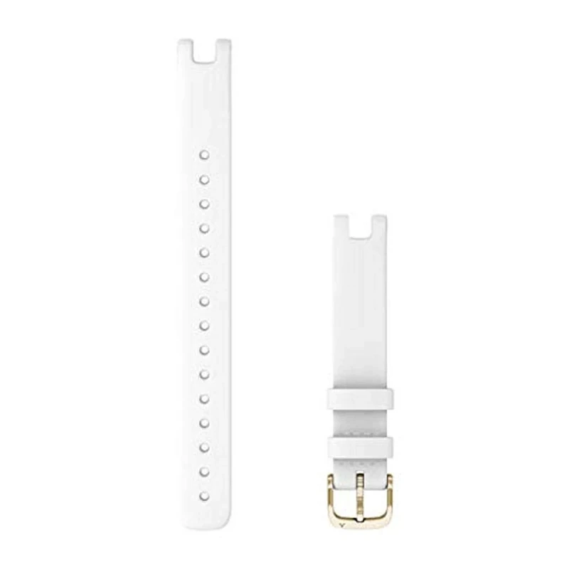 Garmin Lily (14mm) Bands, suitable for Lily Classic and Sport Edition only, Original accessory, fits wrists with 120-195mm circumference, White Italian Leather/Large