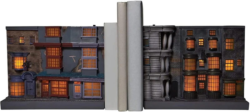 Enesco Diagon Alley Light Up Bookend - Wizarding World Of Harry Potter - Resin - 7.25 in H