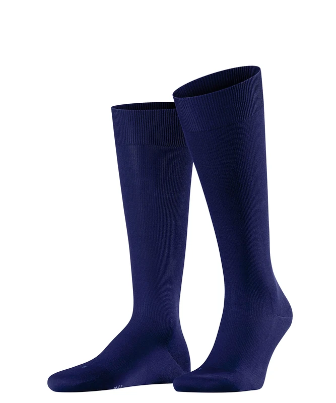 FALKE Men's Ultra Energizing M KH Cotton With Compression 1 Pair Knee-High Socks, Blue (Deep Blue 6418) - Calf circumference W3, 7-8 - Image 1