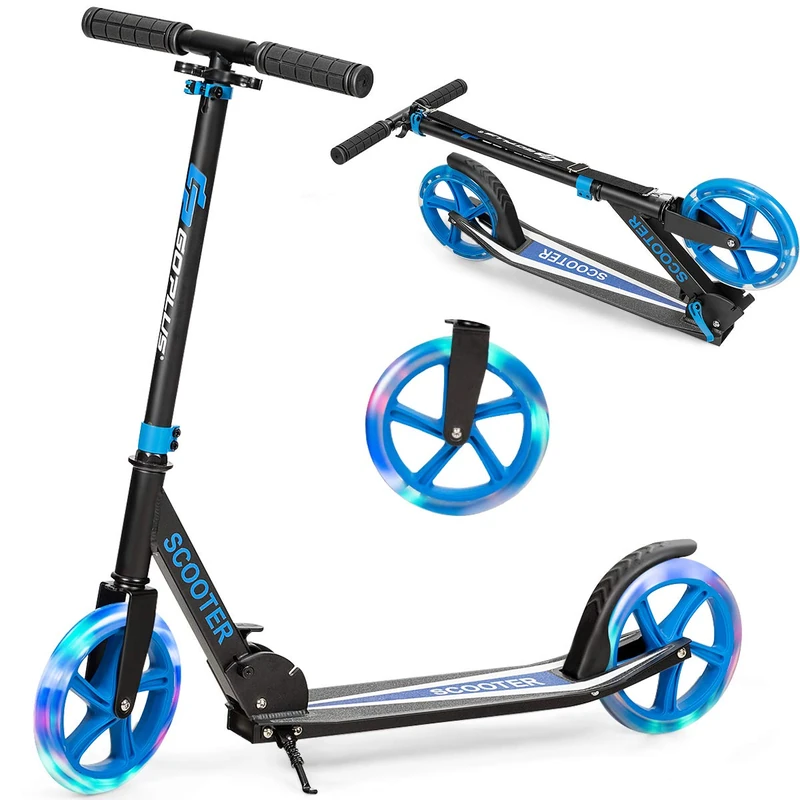 GYMAX 2 Wheel Kick Scooter (Blue)