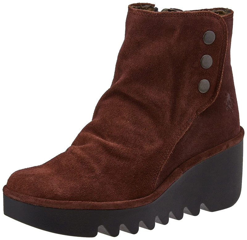 Fly London Women's BROM344FLY Ankle Boot, Wine, 8 UK