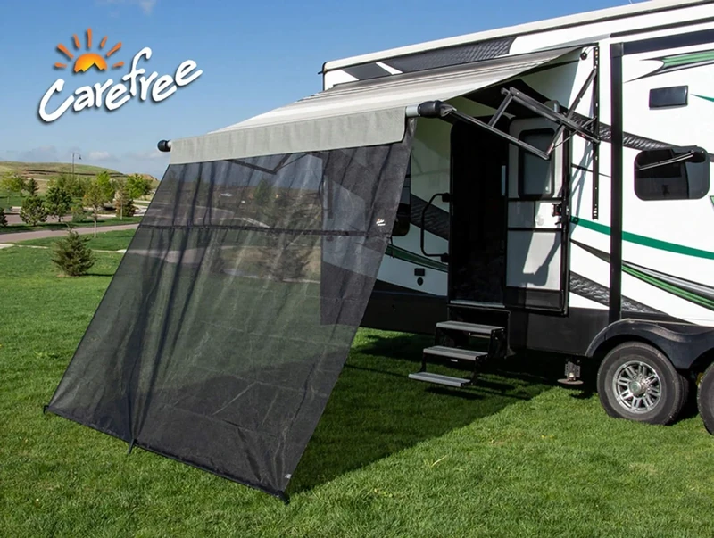 CAREFREE 701709ACD Black 17' x 9' Drop RV Awning EZ Zip Blocker