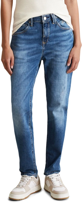 Marc OߴPolo Denim Women's Boyfriend Fit Jeans with Stretch, Blue (Multi/Mid Blue Marble), W33/L32