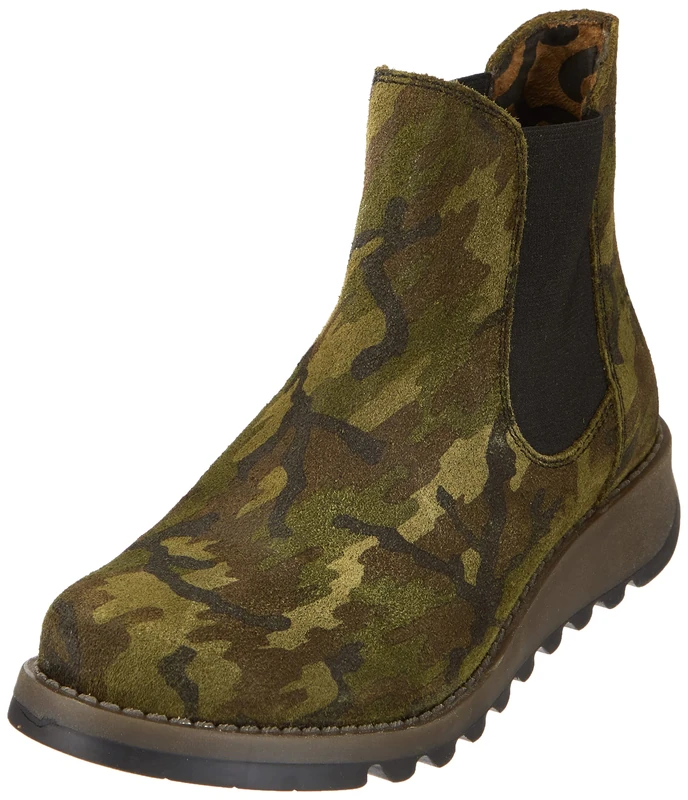 Fly London Women's Salv Chelsea Boots, Military Green, 4 UK