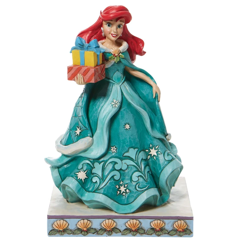 ENESCO Disney Traditions Christmas Ariel Figurine, 18.5cm