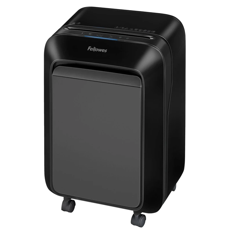 Fellowes 16 Sheet Paper Shredder for Office Use - 100% Jam Proof Mini Cut Shredder - LX210 Shreds for 20 Minutes - Powershred Office Shredder with Large 23 Litre Pull-Out Bin - DIN Level P4 - Black