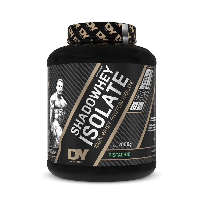 DY Nutrition - Shadowhey Isolate 100% Whey Protein Powder 2kg | 25g Protein per Serving | 66 Servings | 7.3g of BCAAs | Cold Processing Filtered | Premium Absorption Lactose Free (Pistachio)