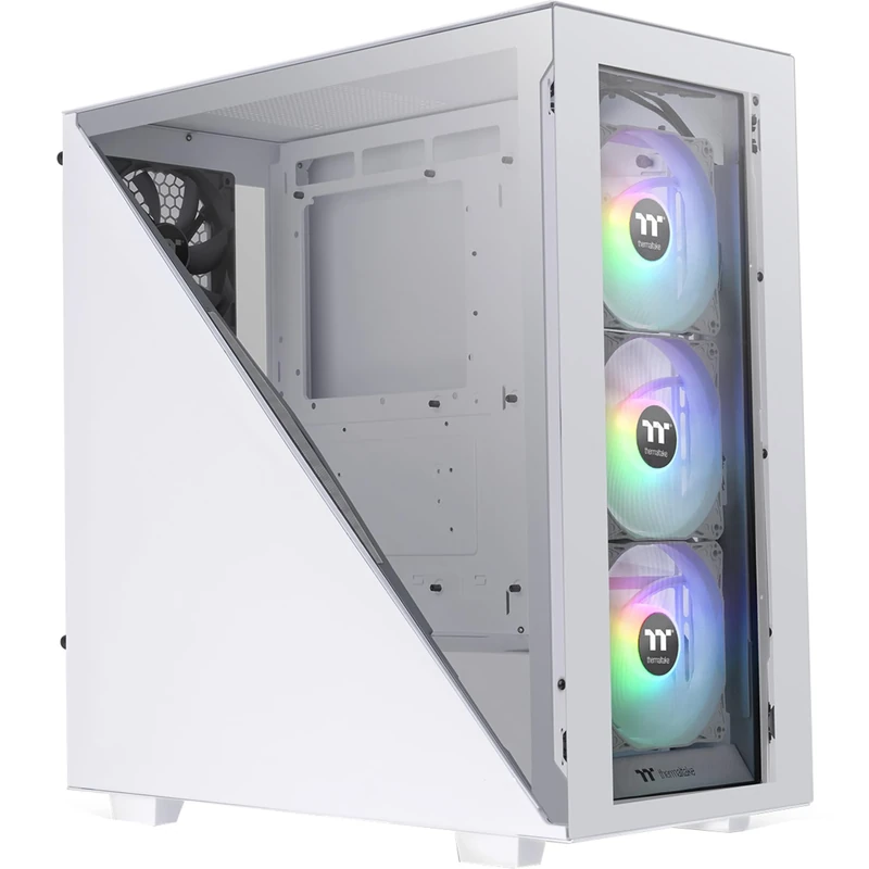 Thermaltake Divider 300 TG Snow | Midi-ATX-PC-Gehäuse | 3 x gehärtetes 3mm Glasseitenteil | weiß, CA-1S2-00M6WN-00