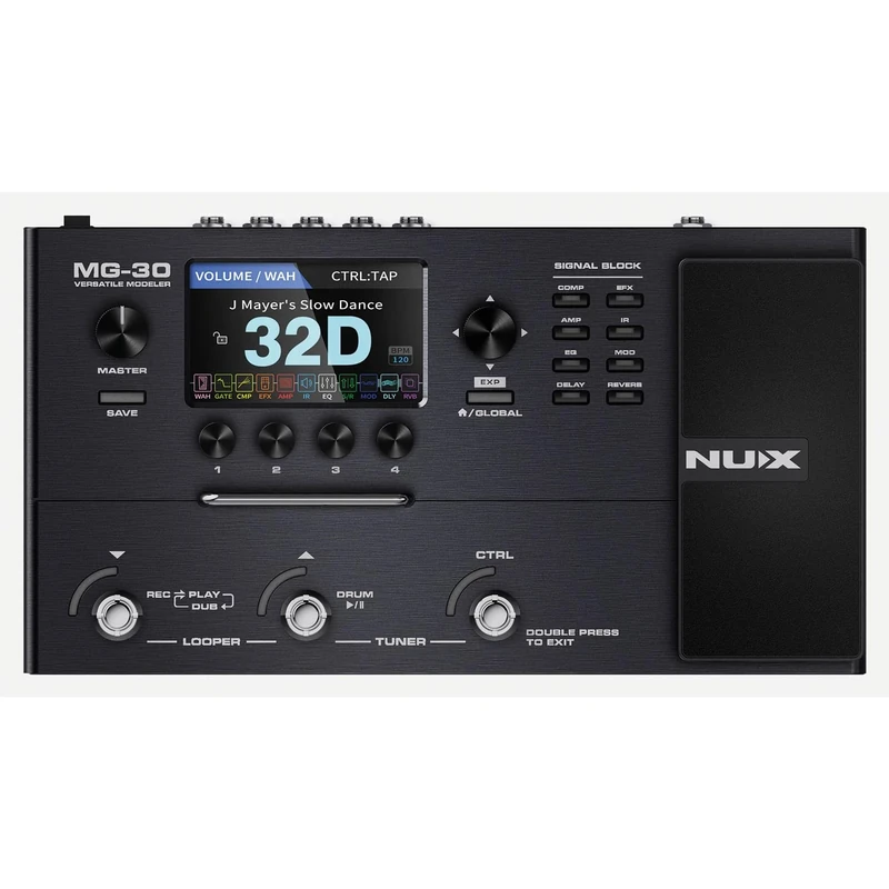 NuX MG-30 Multi-Effects Modeler Pedal, Black