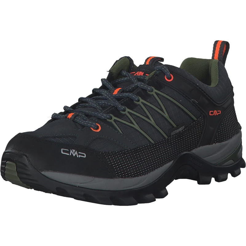 CMP Men's Rigel Low Trekking Shoes WP, Anthracite-Peat, 10.5 UK