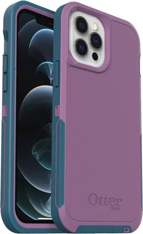 OtterBox iPhone 12 & 12 Pro (Holster Available Upon reqeust and not Included) Defender Series XT Case - Lavender Bliss, screenless, Rugged, Snaps to MagSafe, Lanyard Attachment