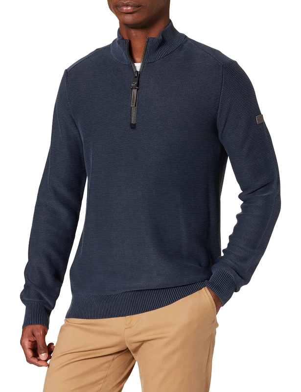 camel active Men's Jumper, Night Blue, S
