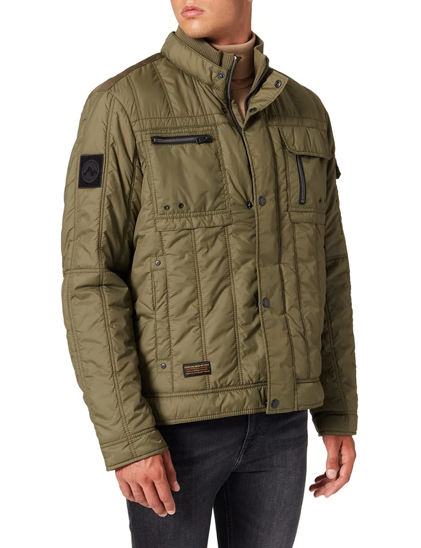 camel active Men's 4302106u99 Jacket, Olive Night, 60