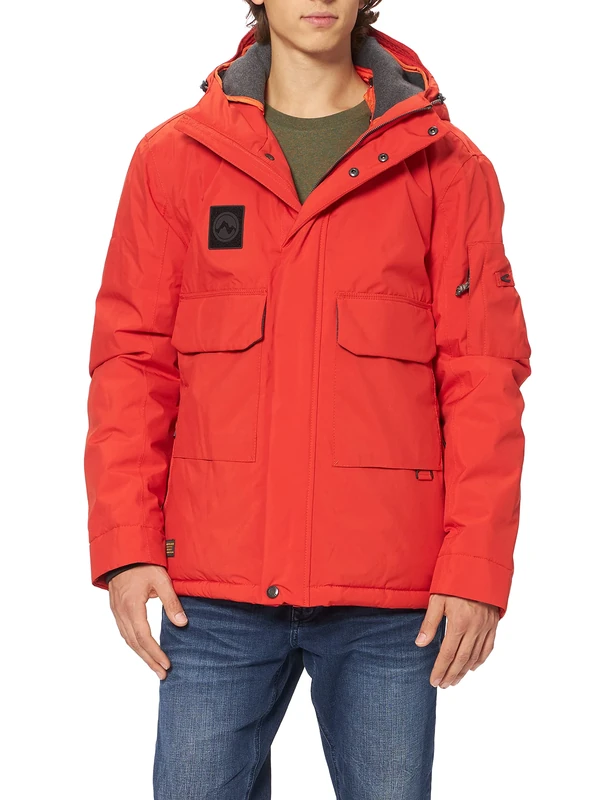 camel active Men's 430164/6E75 Jacket, Orange, 48
