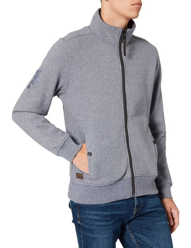 camel active Men's 4093156f15 Cardigan, Night Blue, S