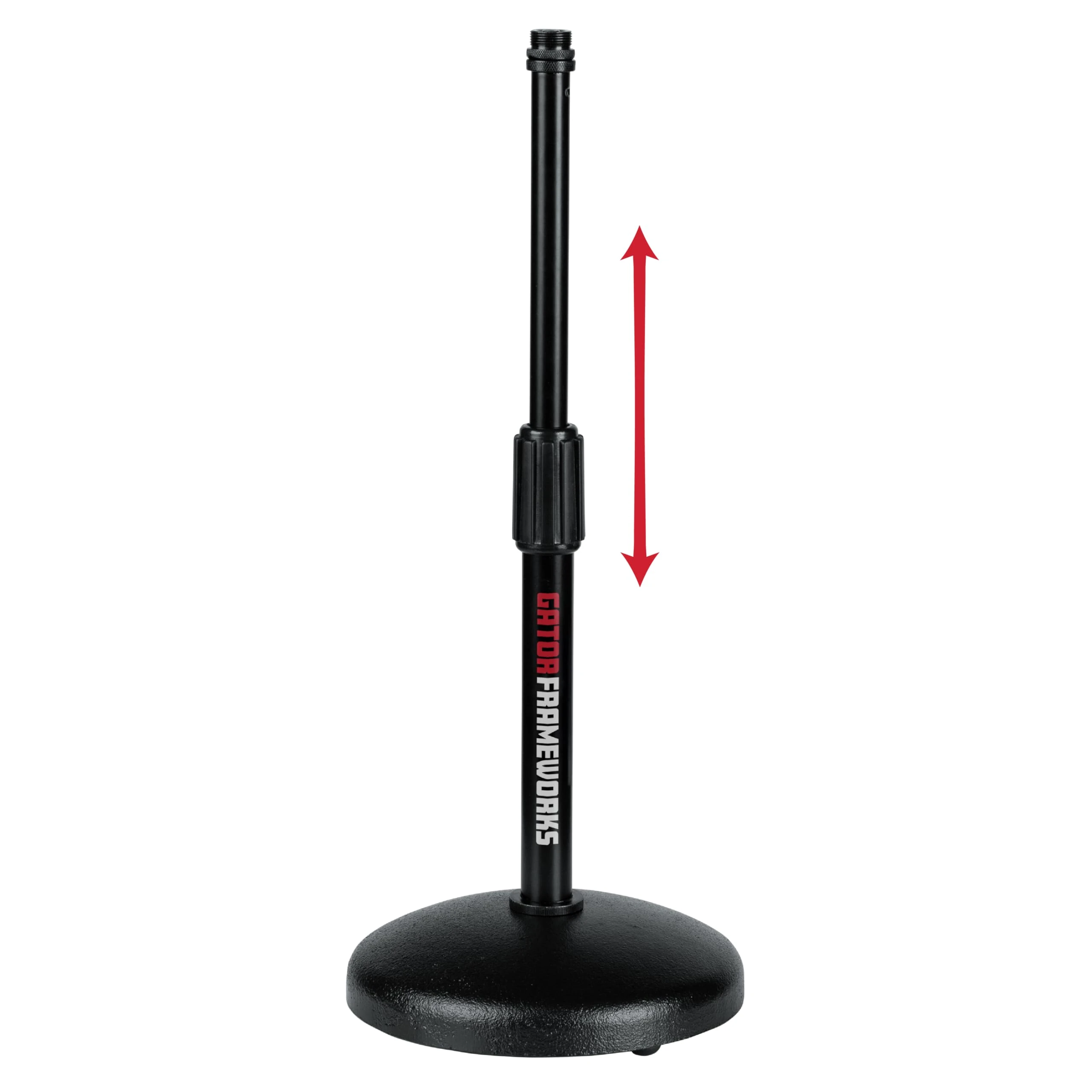 Gator Frameworks Desktop Microphone Stand with Round Weighted Base & Adjustable Height (GFW-MIC-0501)