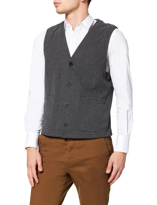 Camel Active Men's 4511456807 Jacket vest, Asphalt, 50 - Image 1