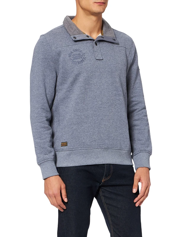 camel active Men's 4093446f14 Jumper, Blue, S - Image 1