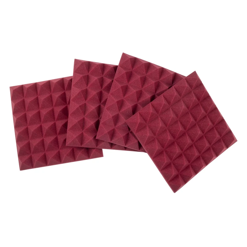Gator Frameworks GFW-ACPNL1212PBDY-4PK 4 Burgundy 12x12 Acous Panel