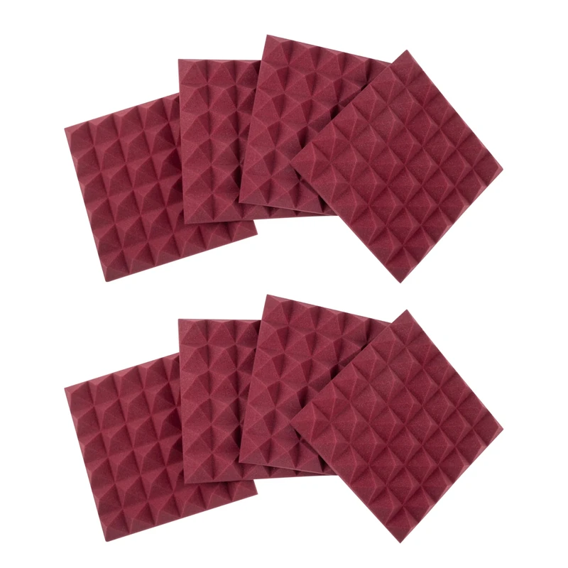 Gator Frameworks GFW-ACPNL1212PBDY-8PK 8 Burgundy 12x12 Acous Panel - Image 1