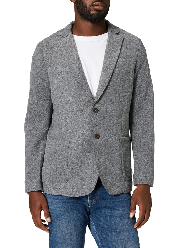 camel active Men's 443185/6+61 Blazer, Light Grey, 42L