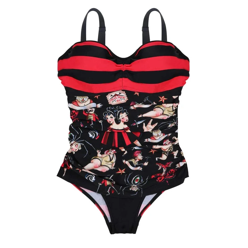 Hot Chocolate Design Freak Show Women's Swimwear One Piece Multicoloured M