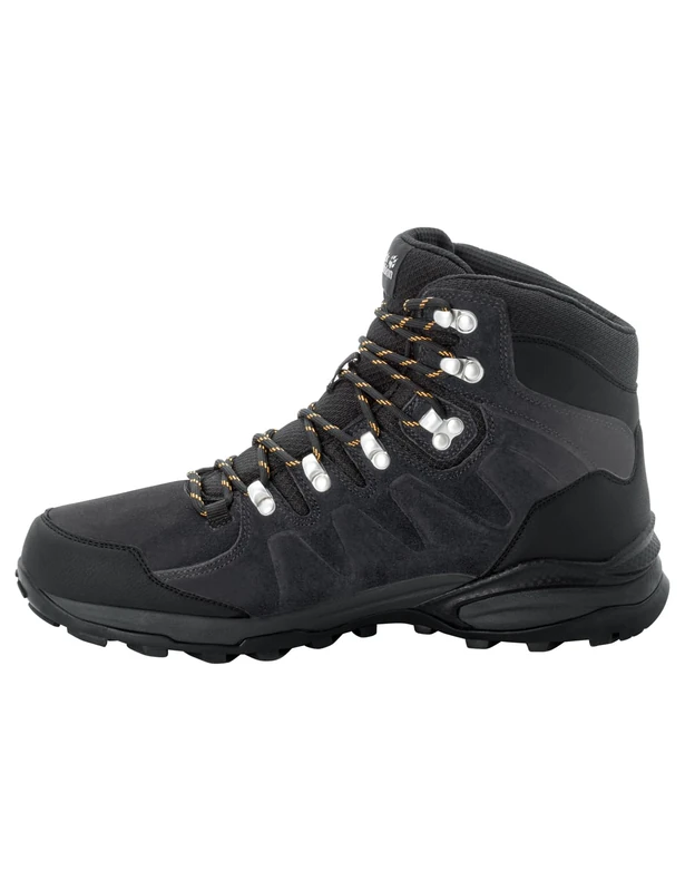 Jack Wolfskin Men's Refugio Texapore Mid MWalking Shoe, Phantom Burly Yellow Xt, 44.5 EU - Image 1