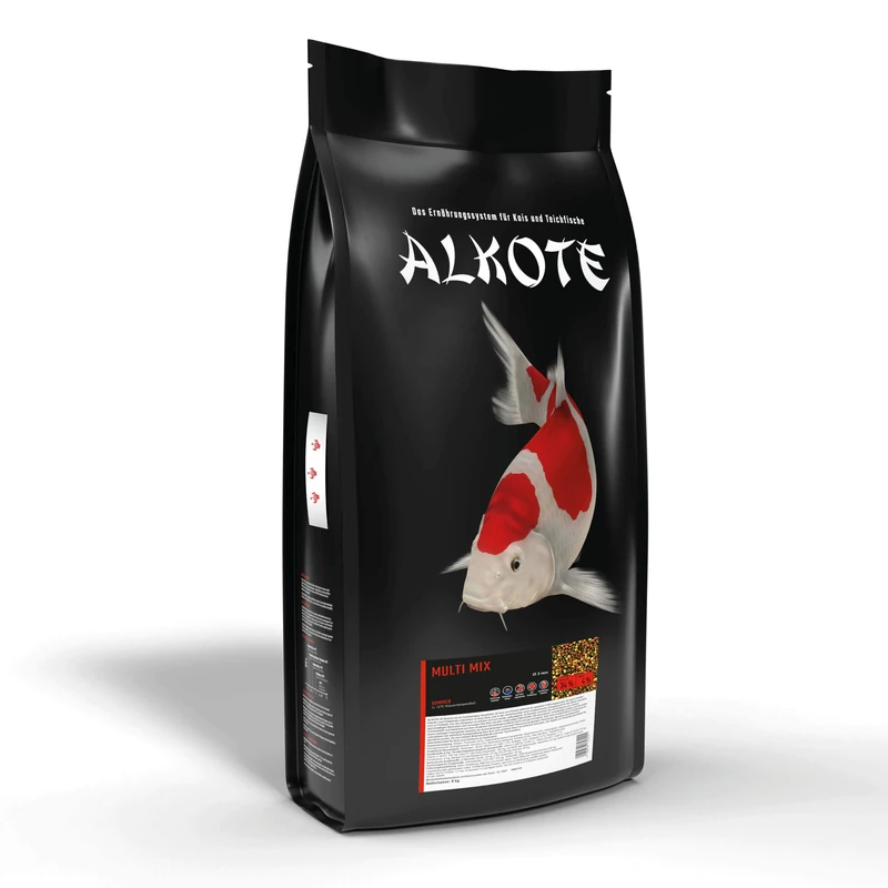 AL-KO-TE, 1 Season Koi and Ornamental Fish Food Summer Months Floating Pellets 6mm Main Food Multi Mix 9kg