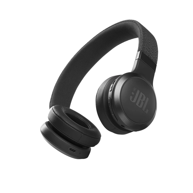 JBL Live 460 NC Wireless On-Ear Bluetooth Headphones with Active Noise-Cancelling Technology, Up to 50 Hours Battery Life, Black